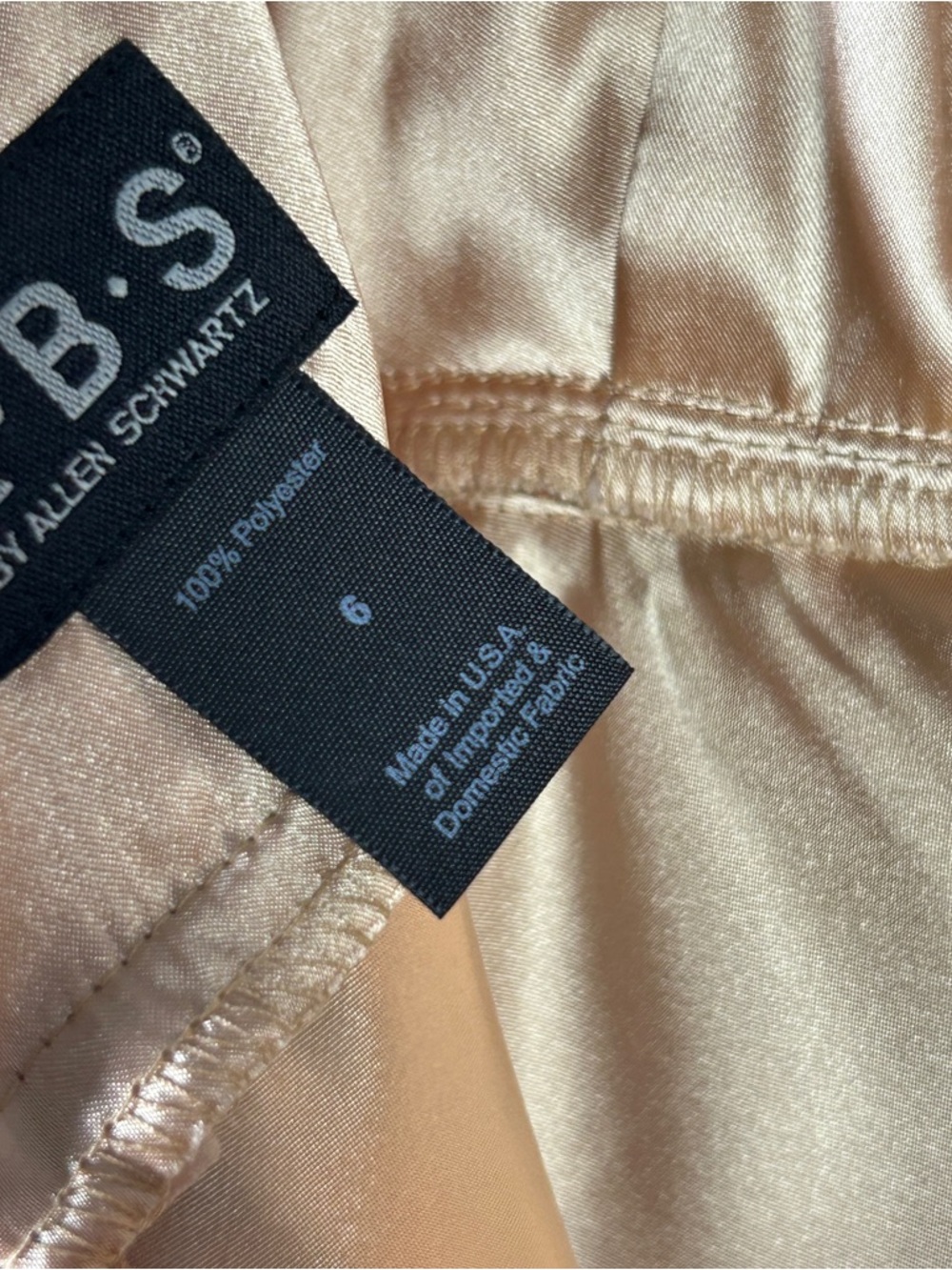 ABS Allen Schwartz‎ Olive & Coral Asymmetrical Slip Dress w/Gold Trim Sz 6 A801 - Picture 6 of 8